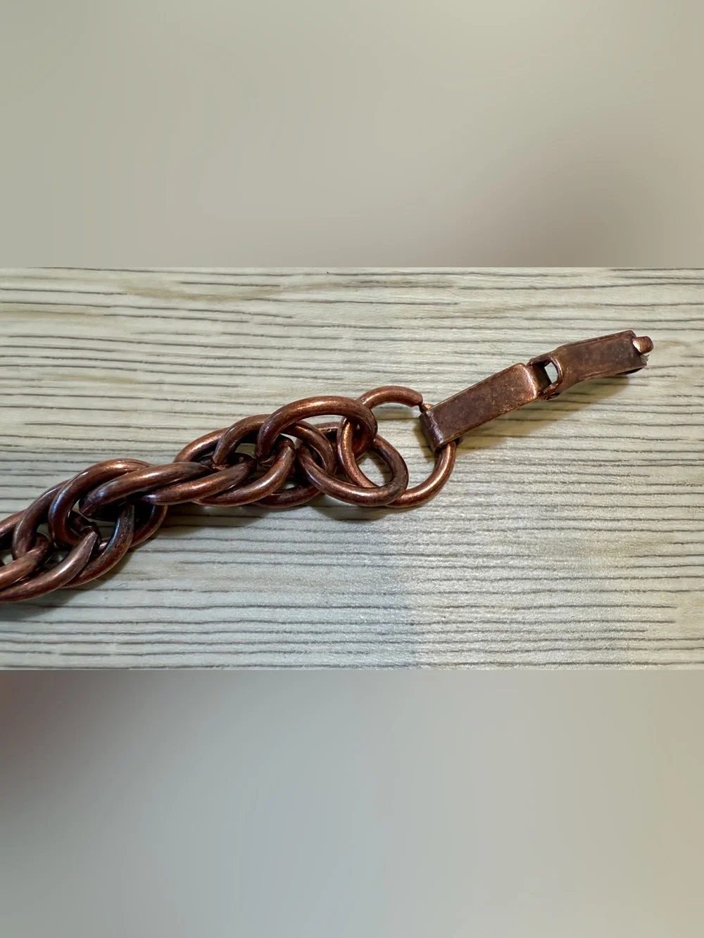 Vintage Copper Links Necklace 19”